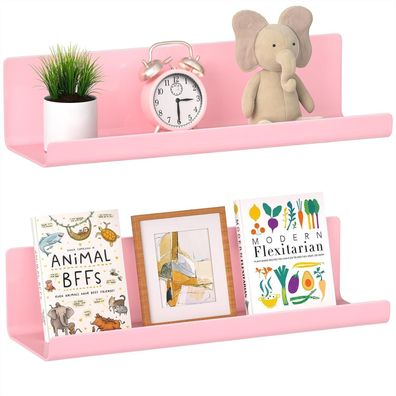 WELDUN Schweberegale 2er Set, Wandregal Bilderleiste Display, Dekorative