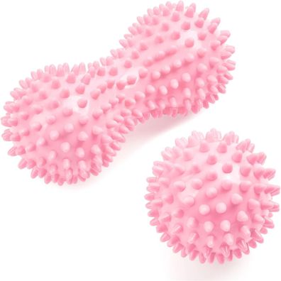 URAQT Massagebälle Faszienball 2er Set Kleine Igelball Hart mit Noppen für