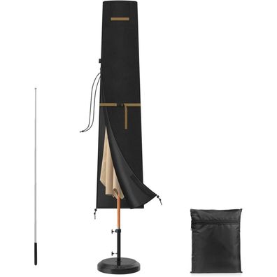 Vansheim Sonnenschirm Abdeckhaube 175x32/38cm, wasserdicht, für Ampelschirme