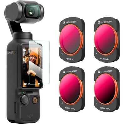 K&F Concept Osmo Pocket 3 ND/PL Filterset 4er Pack, magnetisch, Aluminiumrahmen