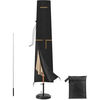 Vansheim Sonnenschirm Schutzhülle 275x45/60cm, wetterfest und wasserdicht für