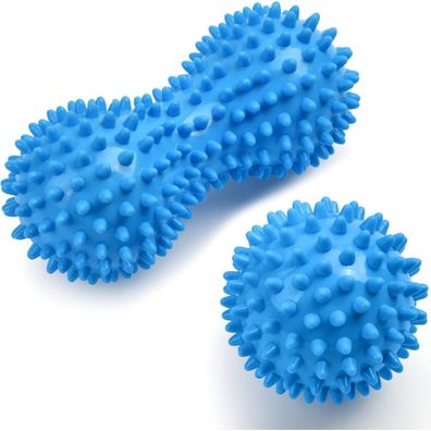 URAQT Faszienball Set (2 Stück) - Harte Igelbälle mit Noppen für