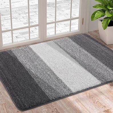 Homaxy Schmutzfangmatte 43x76 cm Grau, rutschfest und maschinenwaschbar, für