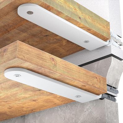 WELDUN 4 Stücke Schwerlast Regalhalterung 10 cm für Wandmontage, Tragkraft 70
