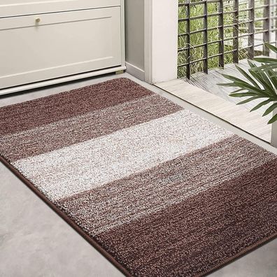 Homaxy Schmutzfangmatte Innen 60x90 cm Braun - Rutschfest, Saugstark