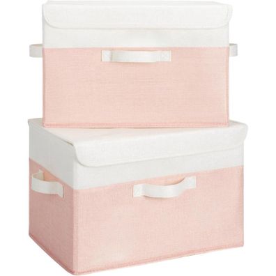 GRANNY SAYS Aufbewahrungsbox Stoff mit Deckel, 2 Stück, Faltbare Ordnungsboxen