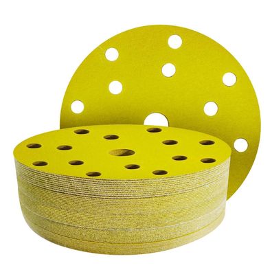 GZKTY Schleifpapier 150mm Klett, 50 Stück, Körnung 320, 15 Loch, für