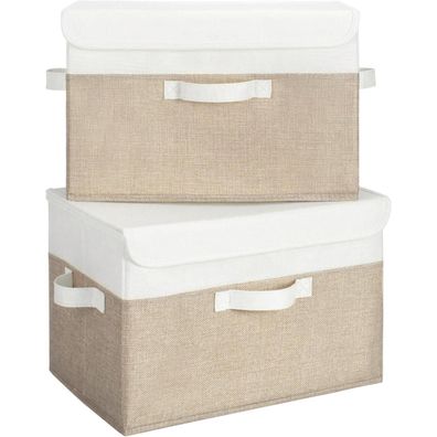GRANNY SAYS Aufbewahrungsboxen mit Deckel, 2 Stück, faltbare Stoff-Organizer
