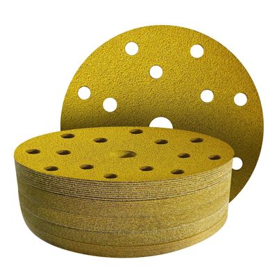 GZKTY Schleifpapier 150mm Klett, 50 Stück, 15 Loch, Körnung P80 für
