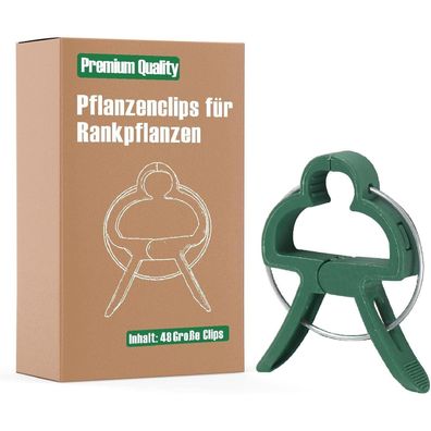 Miuezuth 48 Stück Große Pflanzenclips für Tomaten, Gurken, Kletterrosen und