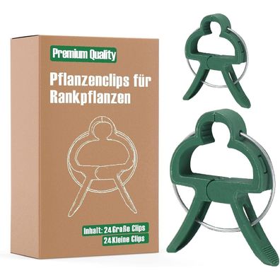 Miuezuth 48 Stück Pflanzenclips für Tomaten, Gurken, Kletterrosen und andere