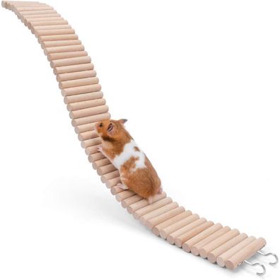 Niteangel Hamster Hängebrücke Spielzeug - Flexible Kletterleiter aus Buchenholz