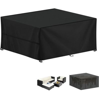 LAMUNI Gartenmöbel Abdeckung 250x200x80cm - Wasserdichte Schutzhülle für