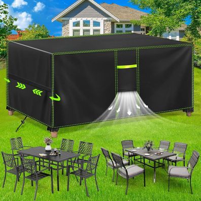 FORTRY Abdeckung Gartenmöbel 150x94x75cm, Wasserdicht, Winterfest, 420D Oxford