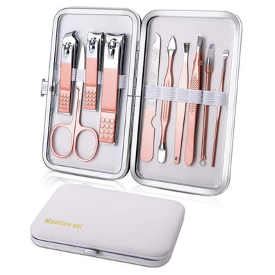 Keiby Citom 10-teiliges Maniküre & Pediküre Set mit Etui - Nagelpflege für