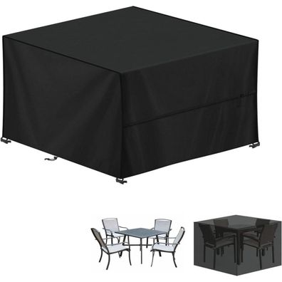 LAMUNI 420D Oxford Gartenmöbel Abdeckung Wasserdicht, Winterfest, UV-Schutz