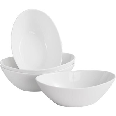 LIFVER Salatschüssel Set 4er, Porzellan 1060ml, Müslischale Groß, Suppenschale