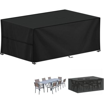 LAMUNI Abdeckhaube für Gartenmöbel, 220x90x80cm, 420D Oxford Gewebe, Wasserdicht