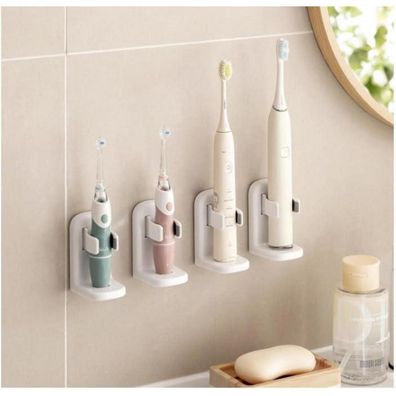 Toski Elektrischer Zahnbürstenhalter 4er Set, Wandmontage ohne Bohren, für die