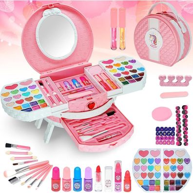 Mrabbitoo Kinderschminke Set für Mädchen - 66-teiliger waschbarer