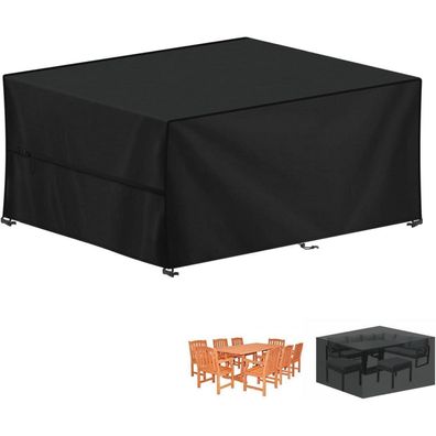 LAMUNI Abdeckhaube für Gartenmöbel 200x140x90cm, Lounge Abdeckung, Wasserdicht