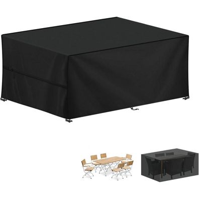 LAMUNI Abdeckhaube für Gartenmöbel 200x110x75cm, Wasserdicht, 420D Oxford