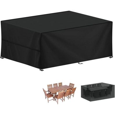 LAMUNI Abdeckhaube für Gartenmöbel 250x100x80cm, Wasserdicht, 420D Oxford