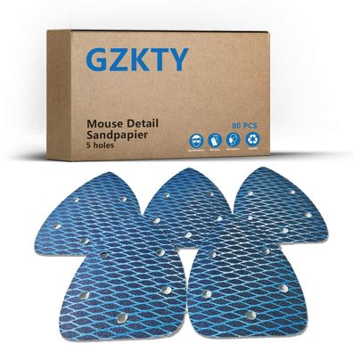 GZKTY Schleifpapier Dreieckschleifer P240 Körnung, 80 Stück, für Metall, Wände