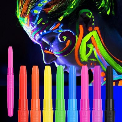 URAQT Kinderschminke Set, 8 Farben UV Gesichtsfarbe, Abwaschbar, Sicher und