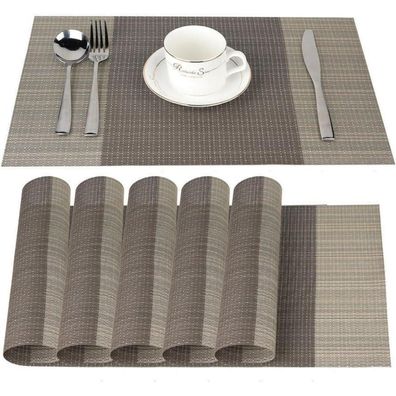 Fontic 6er Set Platzsets 30x45cm, rutschfest, abwaschbar, hitzebeständig, PVC