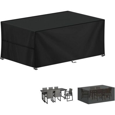 LAMUNI Abdeckplane für Gartenmöbel, 190x90x80cm, Wasserdicht, 420D Oxford Gewebe