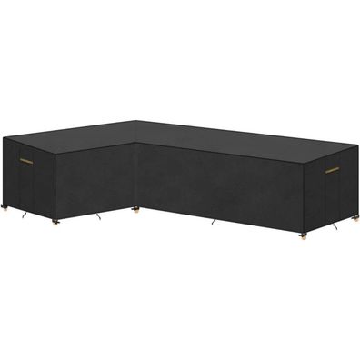 Vansheim L-Form Gartenmöbel Abdeckung Wasserdicht 216x270x87/80cm, Lounge