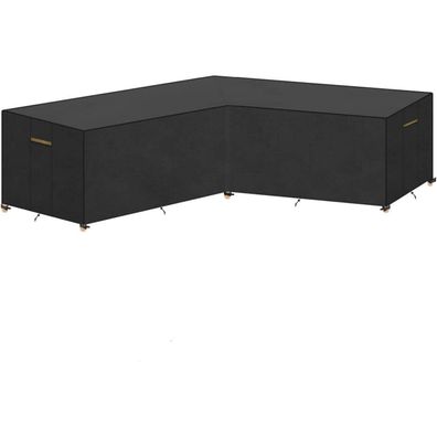 Vansheim Lounge Abdeckung L-Form Wasserdicht 255x255x87/80cm, Winddicht 420D