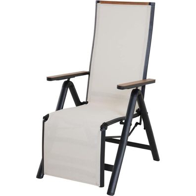Grand patio Klappbarer Aluminium Liegestuhl Hochlehner mit 6-fach verstellbarer