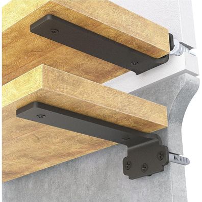 WELDUN 6 Stücke Schwerlast Regalhalterung L Regalwinkel 10 CM für Wandmontage