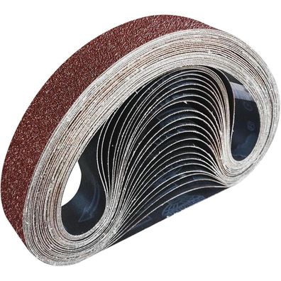 GZKTY Schleifbänder 30 x 533 mm, 25 Stück Set, 5 Körnungen (80/120/150/240/400)