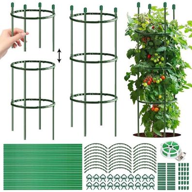Tuibeidamai Tomaten Rankhilfe, 141 PCS Gurken Rankhilfe mit verstellbarer Höhe
