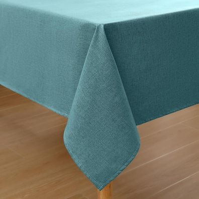 Homaxy Leinenoptik Tischdecke Abwaschbar Lotuseffekt Eckig 140 x 220 cm