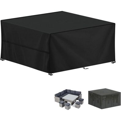 LAMUNI Gartenmöbel Abdeckung Wasserdicht 420D Oxford, Rechteckig 150x130x75cm