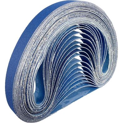 GZKTY Zirkonkorund Schleifbänder 20 x 520 mm (21 Stück) - Körnung 60-320 für