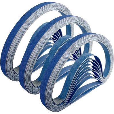 GZKTY Zirkonkorund Schleifbänder 10 x 330 mm, 35 Stück Set, Körnung 60-320 für