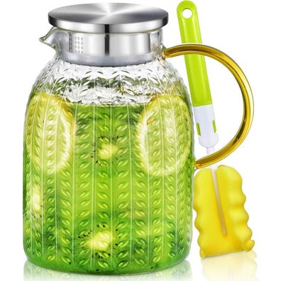 Aofmee Glaskaraffe 1,8 Liter mit Deckel - Vielseitig und langlebig für alle