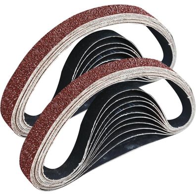GZKTY Schleifbänder 25 x 762 mm, 25 Stück Set, 5 Körnungen (80-400) für