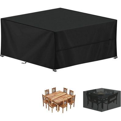 LAMUNI Gartenmöbel Abdeckung Wasserdicht 420D Oxford, 230x230x85cm