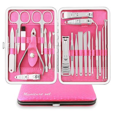 Uliya Maniküre Set 23-teilig: Professionelles Nagelpflege-Kit aus Edelstahl mit