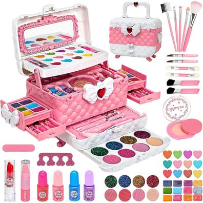 Jooful Schminkkoffer für Mädchen, 55 Teile, Waschbares Kinderschminke Set
