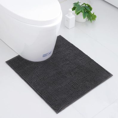 Homaxy Chenille Badteppich U-Form mit Ausschnitt, rutschfest, saugfähig, 50x60
