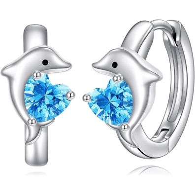VONALA 925 Sterling Silber Creolen Ohrringe mit Zirkonia - Tier Schmuck für