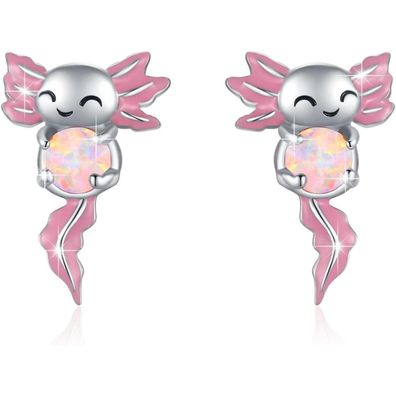 Axolotl Ohrstecker 925 Sterling Silber, Hypoallergen, Mexikanischer Schmuck