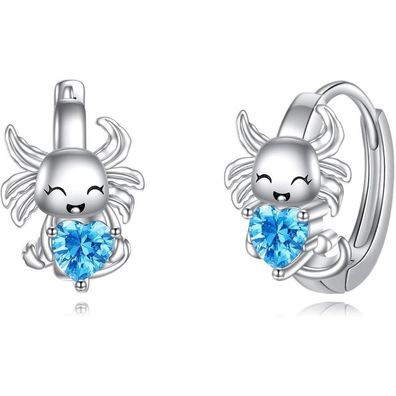 VONALA 925 Sterling Silber Creolen Ohrringe mit Tier-Motiv und Zirkonia für